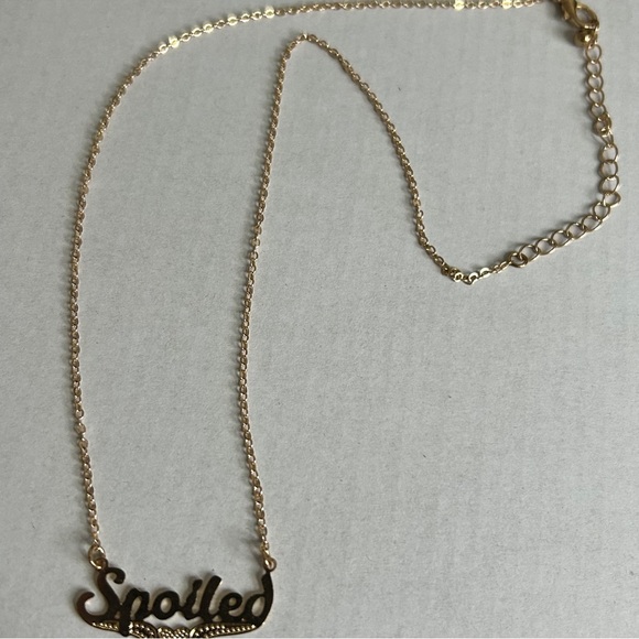 “Spoiled” Chain Y2K Nameplate Necklace - Picture 2 of 9